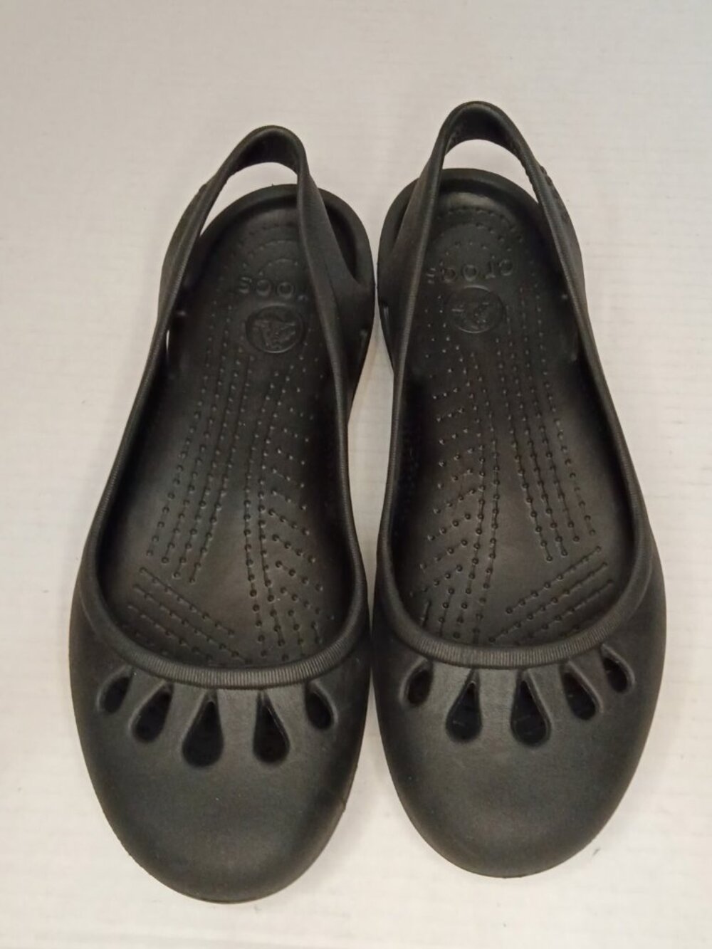 Crocs Kadee Black Slingback Ballet Flats Women's Size 8